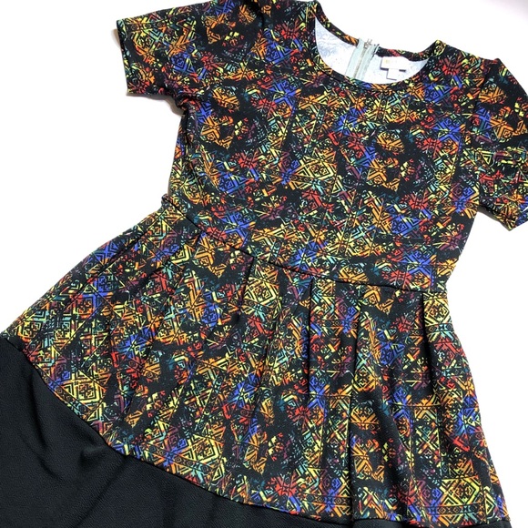 Large LuLaRoe Dipped Amelia Dress - Picture 1 of 2